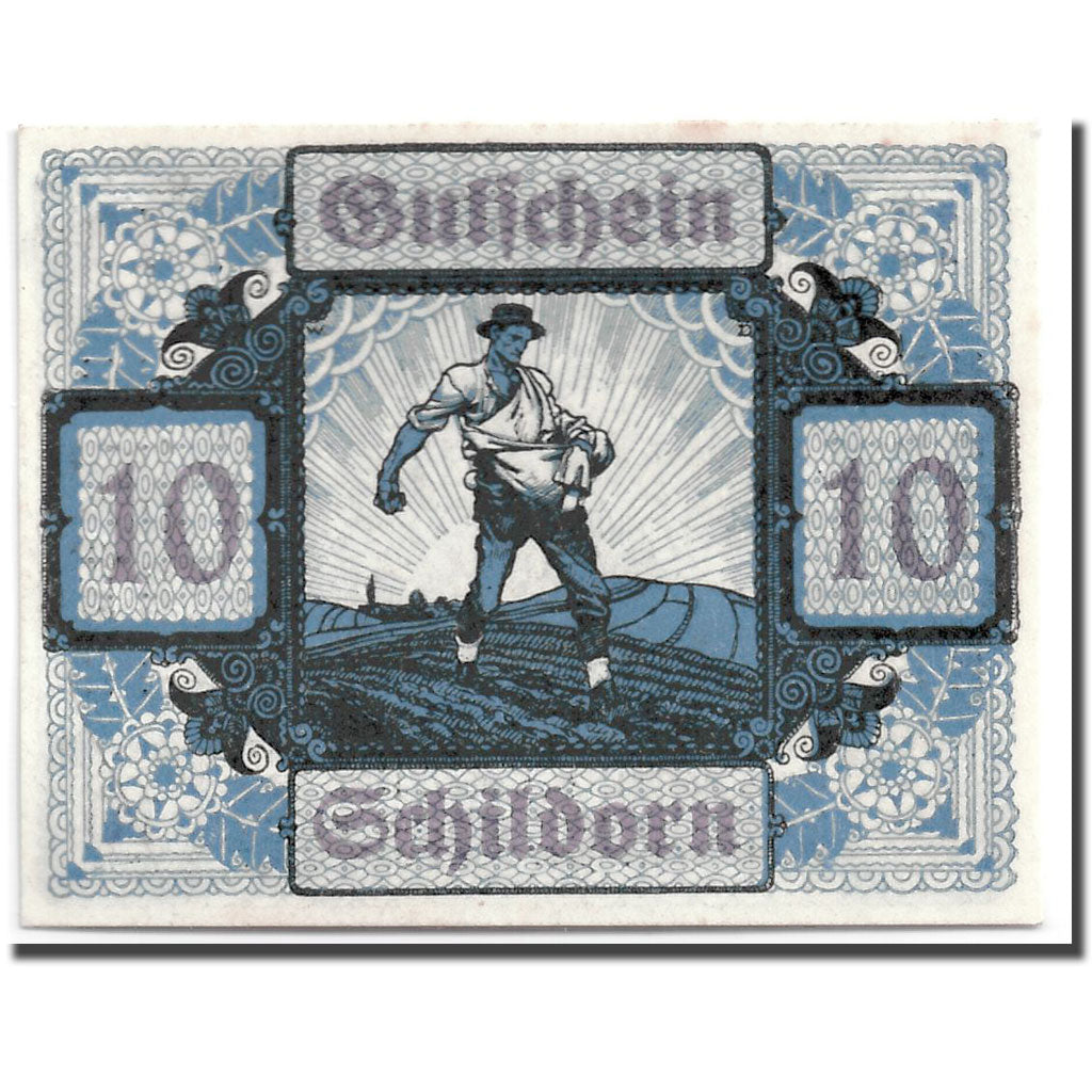 Geldschein, Österreich, Schildorn, 10 Heller, personnage, 1920-12-31, UNZ-