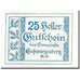 Geldschein, Österreich, Schwarzenberg, 25 Heller, graphique, 1920, 1920-05-03