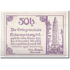 Banconote, Austria, Schwarzenberg, 50 Heller, graphique, 1920, 1920-05-03, SPL