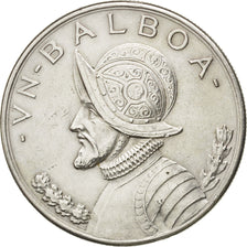 PANAMA, Balboa, 1931, KM #13, AU(50-53), Silver, 38.1, 26.75
