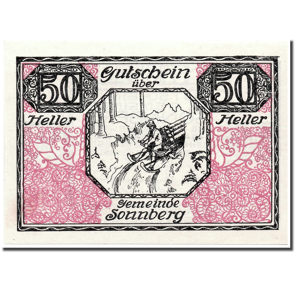 Banknote, Austria, Sonneberg, 50 Heller, paysage, 1920, 1920-07-08, KM:1004