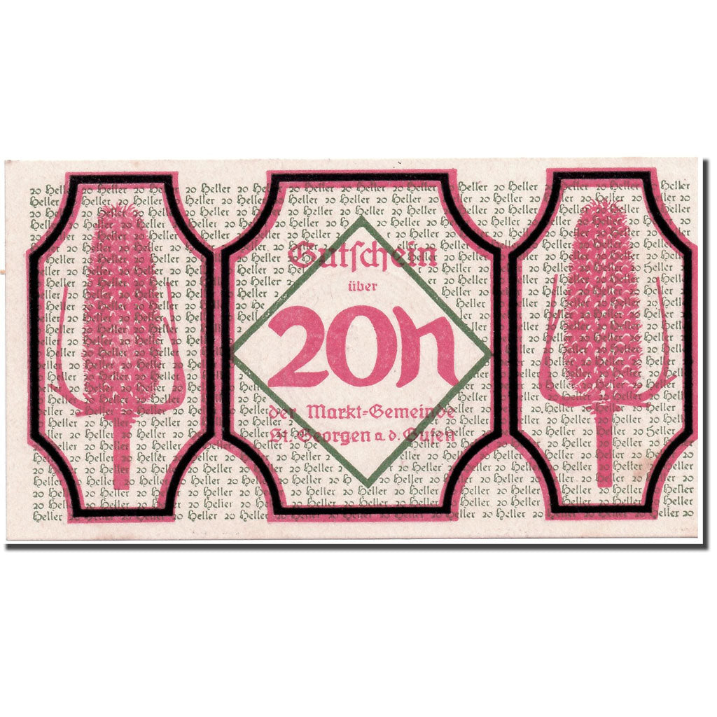 Geldschein, Österreich, St Georgen, 20 Heller, carte, UNZ-, Mehl:886 I