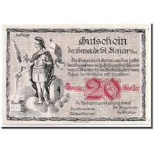 Banknote, Austria, St Florian, 20 Heller, personnage, 1920, 1920-05-15, UNC(63)