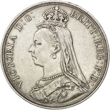 GREAT BRITAIN, Crown, 1887, KM #765, AU(50-53), Silver, 38.61, 28.29