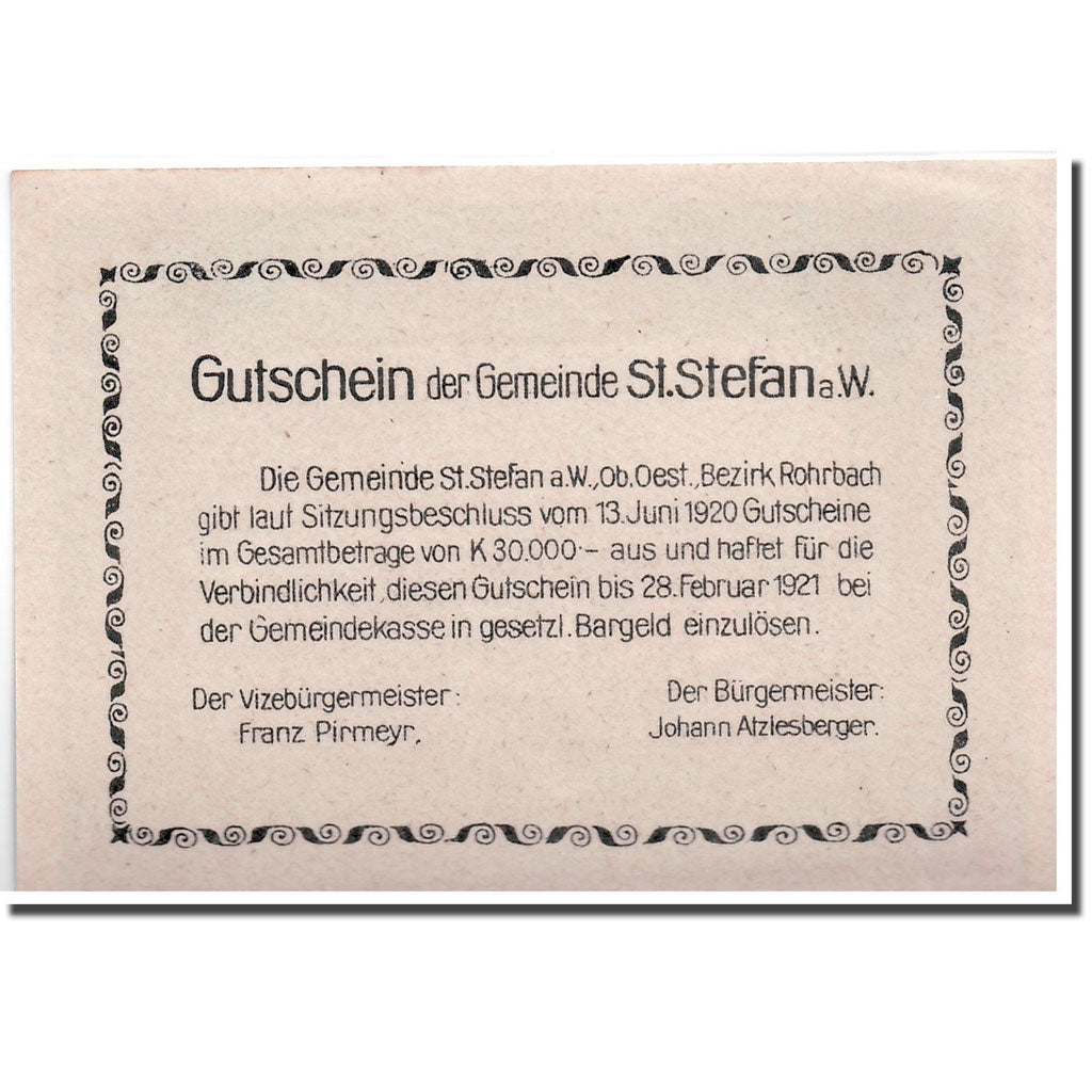 Banknote, Austria, St Stefan, 50 Heller, paysage, 1920, 1920-06-13, UNC(63)