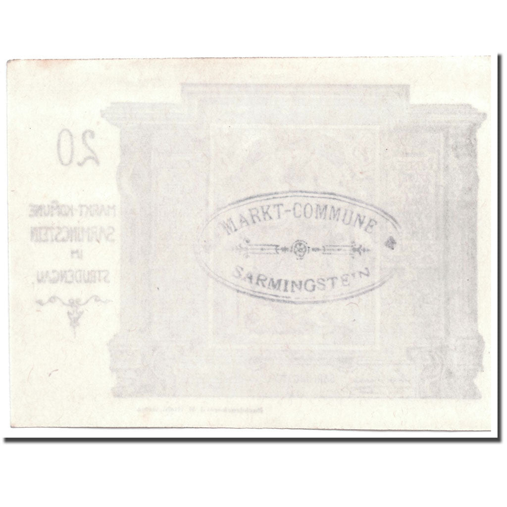 Geldschein, Österreich, Sarmingstein, 20 Heller, Ecusson, UNZ-, Mehl:949.1