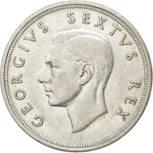 SOUTH AFRICA, 5 Shillings, 1949, KM #40.1, AU(50-53), Silver, 38.8, 28.26