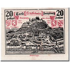 Banknote, Austria, Salzburg, 20 Heller, paysage, 1919, 1919-10-01, UNC(63)