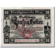 Banknote, Austria, Steyr, 50 Heller, Blason, 1920, 1920-06-30, UNC(63)