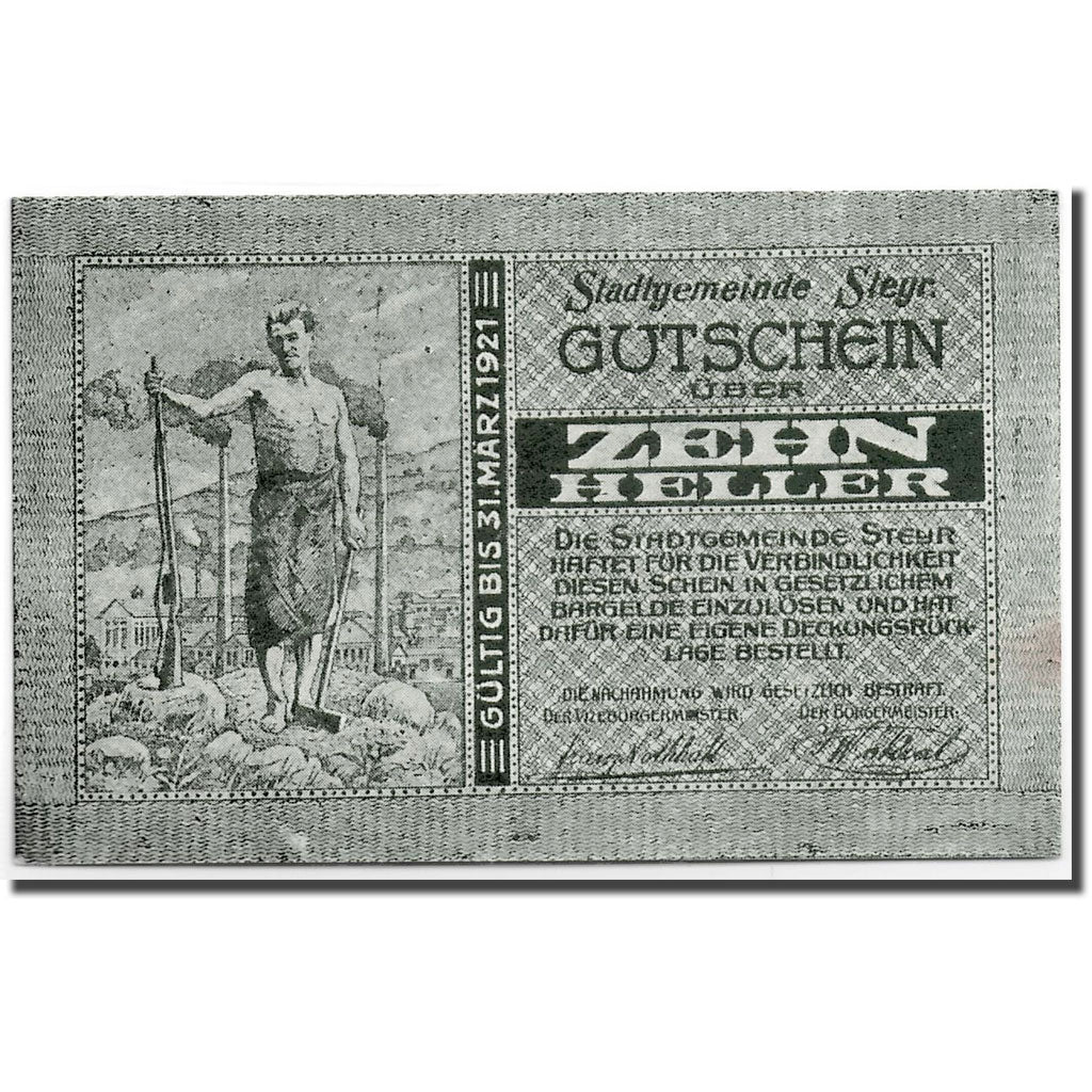 Banknote, Austria, Steyr, 10 Heller, Blason, UNC(63), Mehl:1034 II
