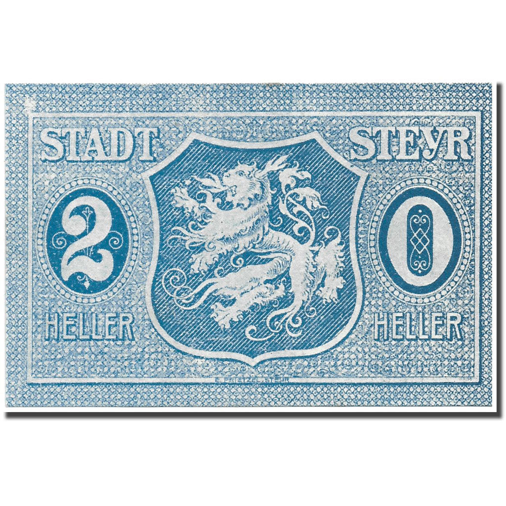 Geldschein, Österreich, Steyr, 20 Heller, Blason, UNZ-, Mehl:1034 II