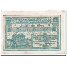 Banknote, Austria, Steyregg, 10 Heller, Maison, 1920, 1920-04-06, UNC(63)