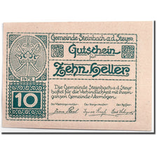 Banknote, Austria, Steinbach an der Steyr, 10 Heller, manoir, 1920, UNC(63)