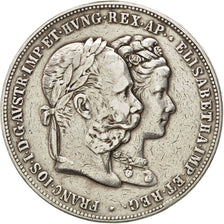 AUSTRIA, 2 Gulden, Zwei, 1879, KM #M5, EF(40-45), Silver, 24.55