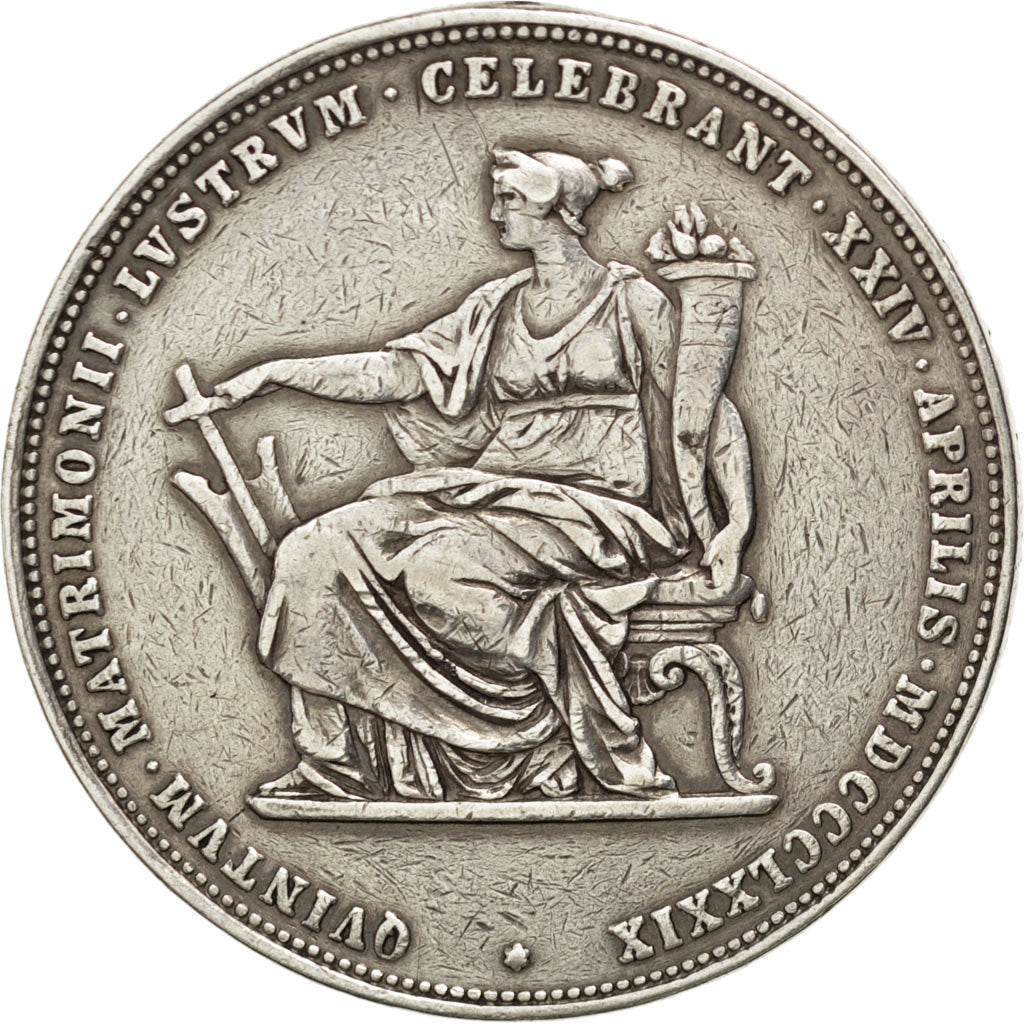 AUSTRIA, 2 Gulden, Zwei, 1879, KM #M5, EF(40-45), Silver, 24.55
