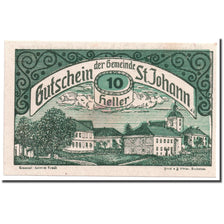 Banknote, Austria, St Johann in Engstetten, 10 Heller, paysage, UNC(63)