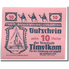Banknote, Austria, Timelkam, 10 Heller, personnage 1, 1920, 1920-04-01, UNC(63)
