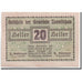 Geldschein, Österreich, Tumeltsham, 20 Heller, graphique, 1920, 1920-05-16