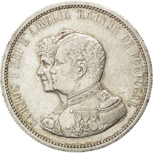 PORTUGAL, 1000 Reis, 1898, KM #539, EF(40-45), Silver, 24.99