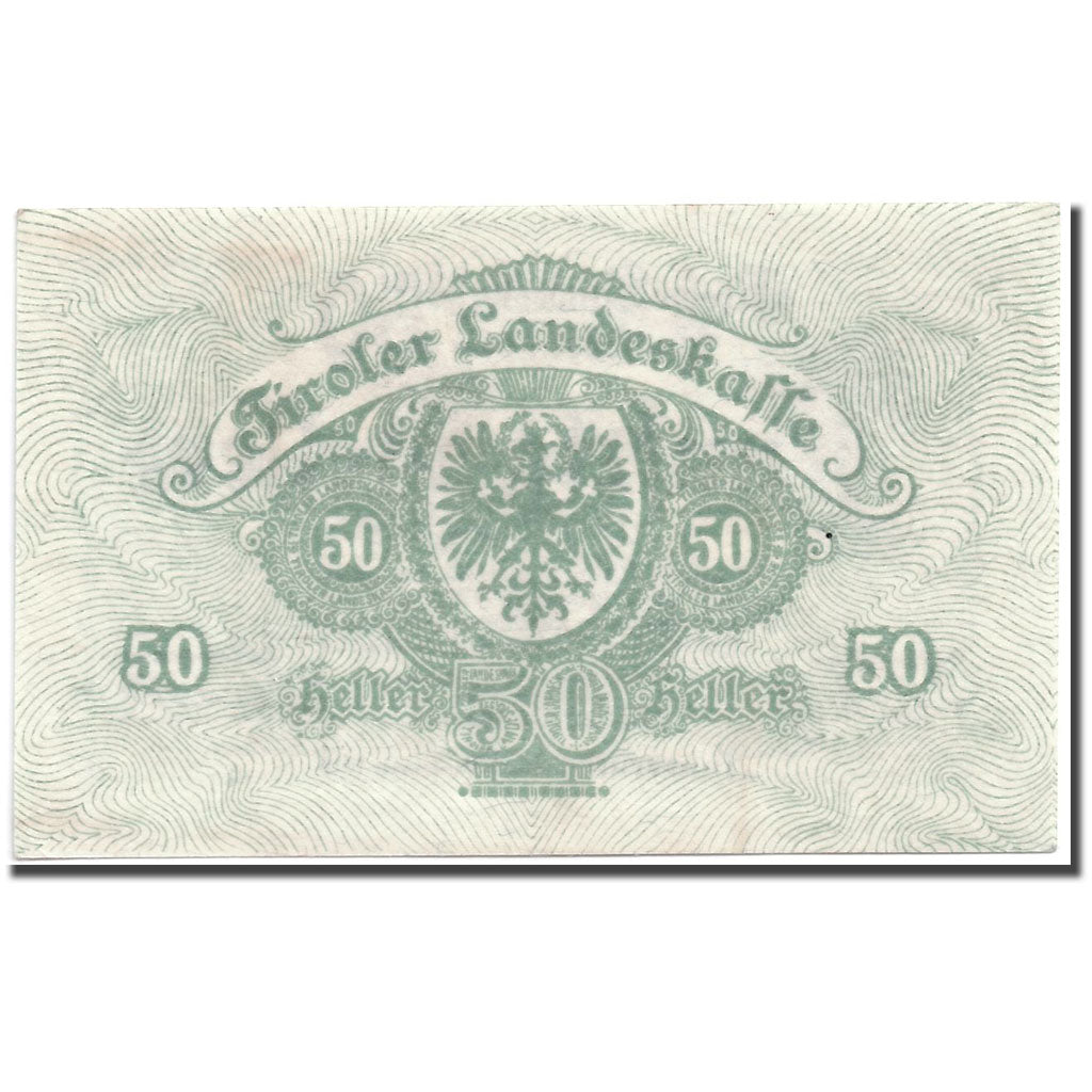 Banknote, Austria, Innsbruck, 50 Heller, Ecusson, 1919, 1919-09-01, UNC(63)