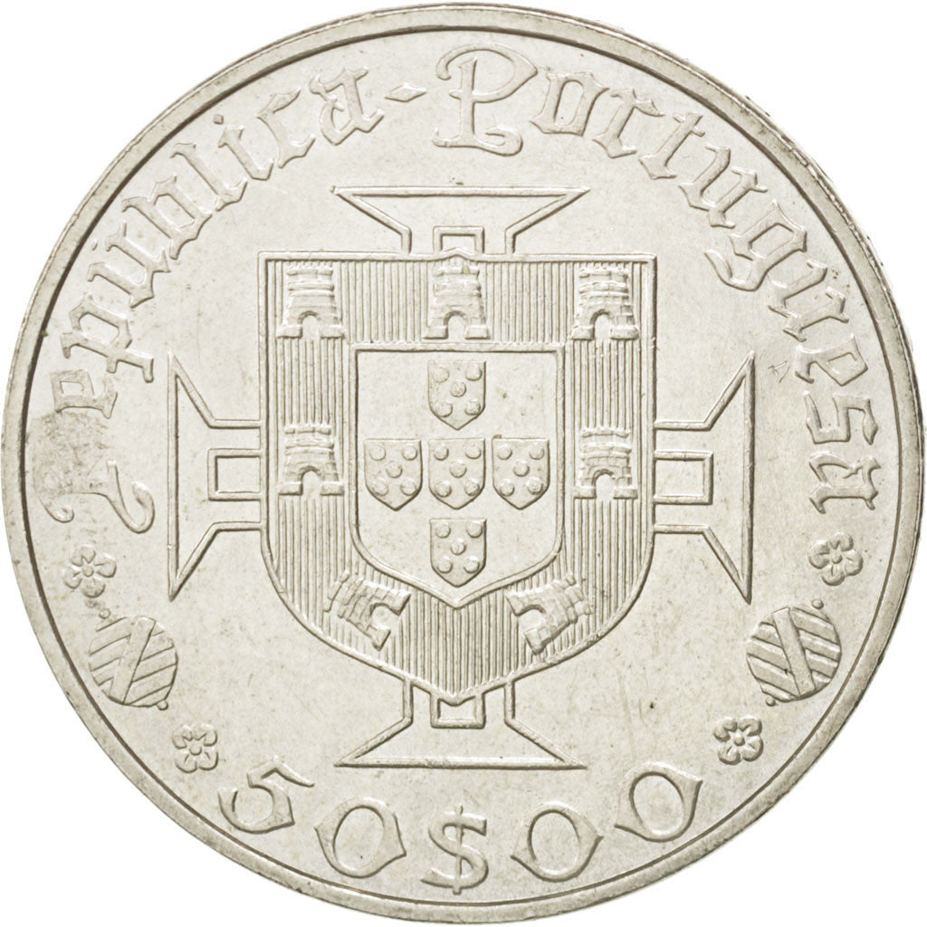 Coin, Portugal, 50 Escudos, 1969, AU(55-58), Silver, KM:598
