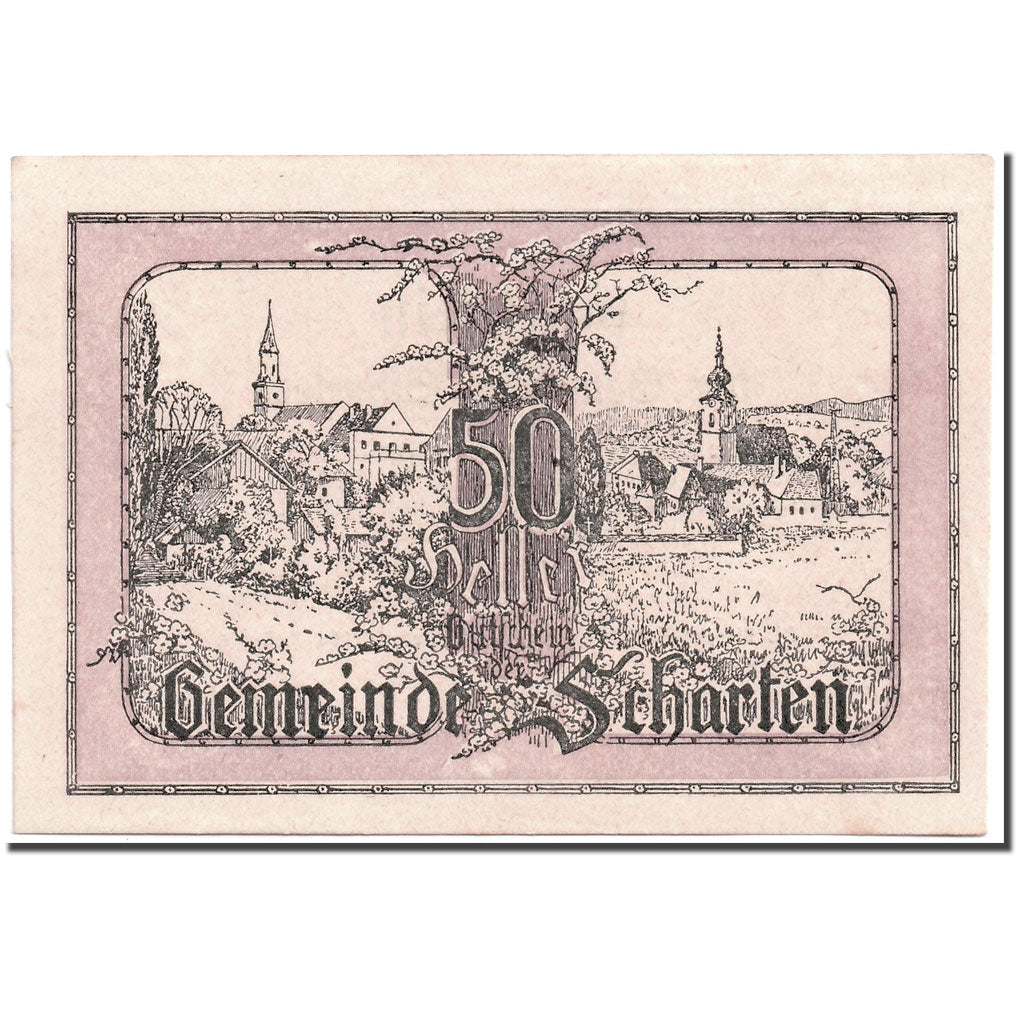 Banknote, Austria, Scharten, 50 Heller, paysage 1, 1920, 1920-05-02, UNC(63)