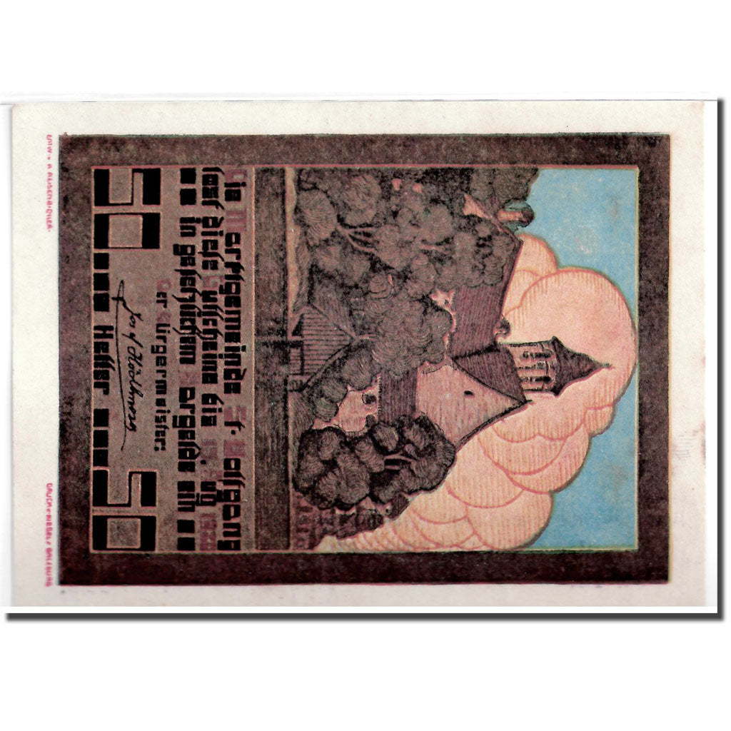 Banknote, Austria, St Wolfgang, 50 Heller, paysage, 1920, 1920-08-15, UNC(63)