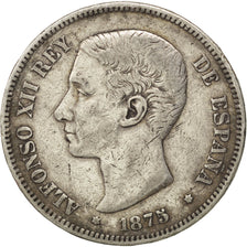 Coin, Spain, Alfonso XII, 5 Pesetas, 1875, EF(40-45), Silver, KM:671