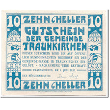 Banknote, Austria, Traunkirchen, 10 Heller, personnage, 1920, 1920-06-01