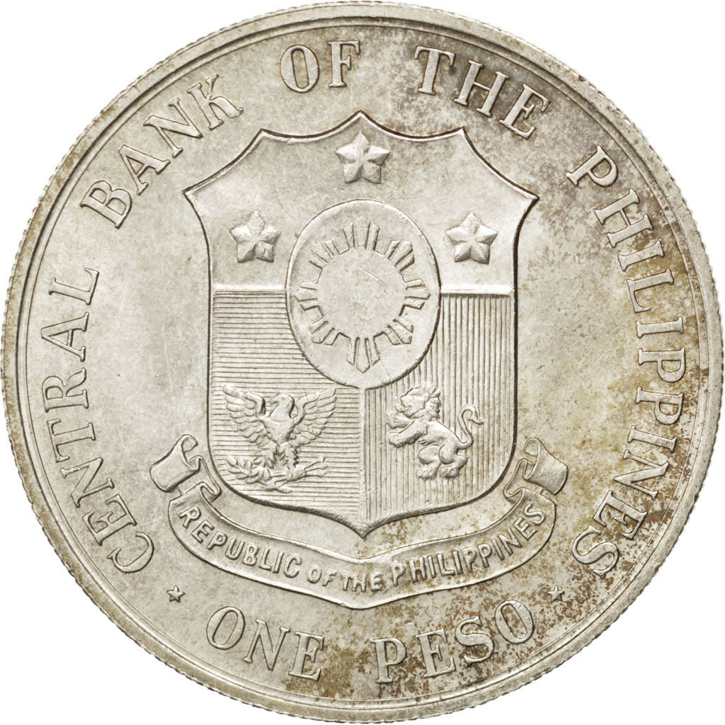 PHILIPPINES, Peso, 1964, KM #194, AU(55-58), Silver, 26.73
