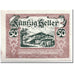 Banconote, Austria, Wald im Pinzgau, 50 Heller, paysage, 1920, SPL, Mehl:1129