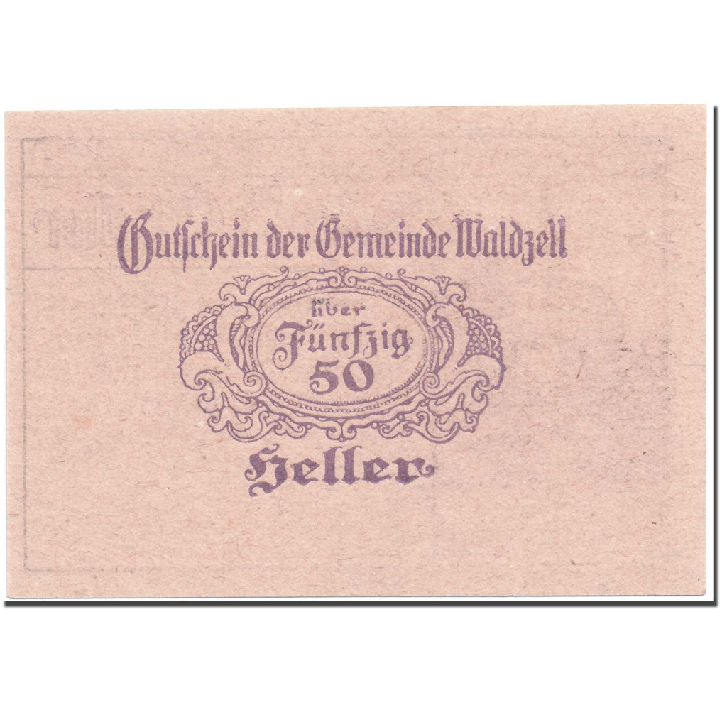 Geldschein, Österreich, Waldzell, 50 Heller, Eglise 1, 1920, UNZ-, Mehl:1135