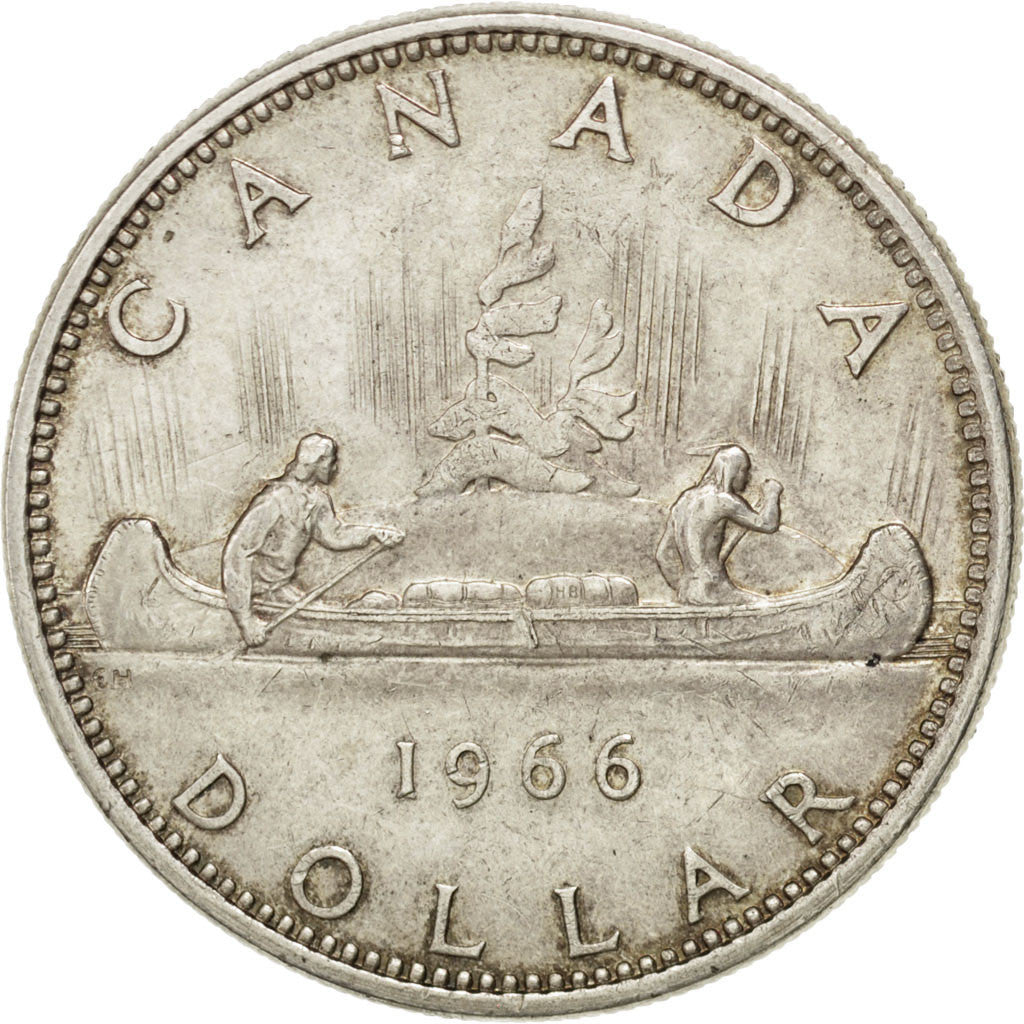Coin, Canada, Elizabeth II, Dollar, 1966, Royal Canadian Mint, Ottawa