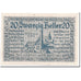 Banknote, Austria, Zell an der Pram, 20 Heller, paysage, 1920, 1920-04-20
