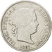 SPAIN, 20 Reales, 1861, KM #609.2, VF(20-25), Silver, 25.59
