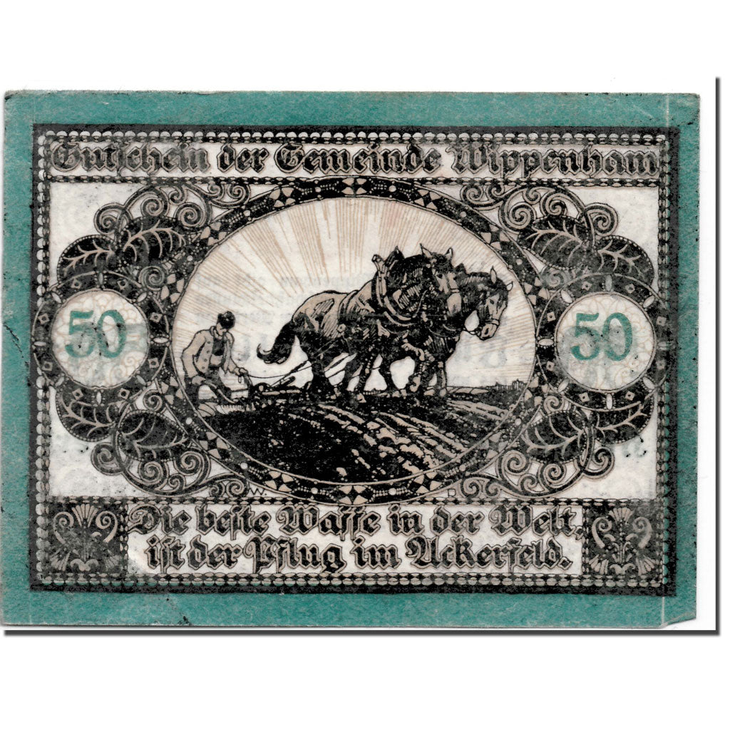 Banknote, Austria, Wippenham, 50 Heller, agriculteur, 1920, 1920-09-30, UNC(63)