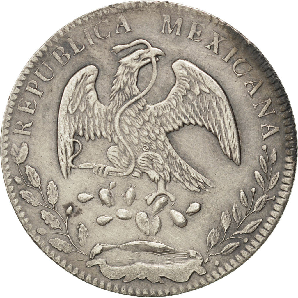Mexique, République, 8 Reales, 1884 Cn AM, Culiacan, KM 377.3
