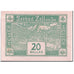 Banknote, Austria, Zell am See, 20 Heller, paysage, 1920, 1920-06-01, UNC(63)