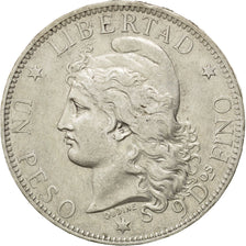ARGENTINA, Peso, 1883, KM #29, AU(50-53), Silver, 24.93