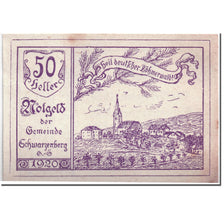 Banknote, Austria, Schwarzenberg, 50 Heller, paysage, 1920, 1920-05-03, UNC(63)