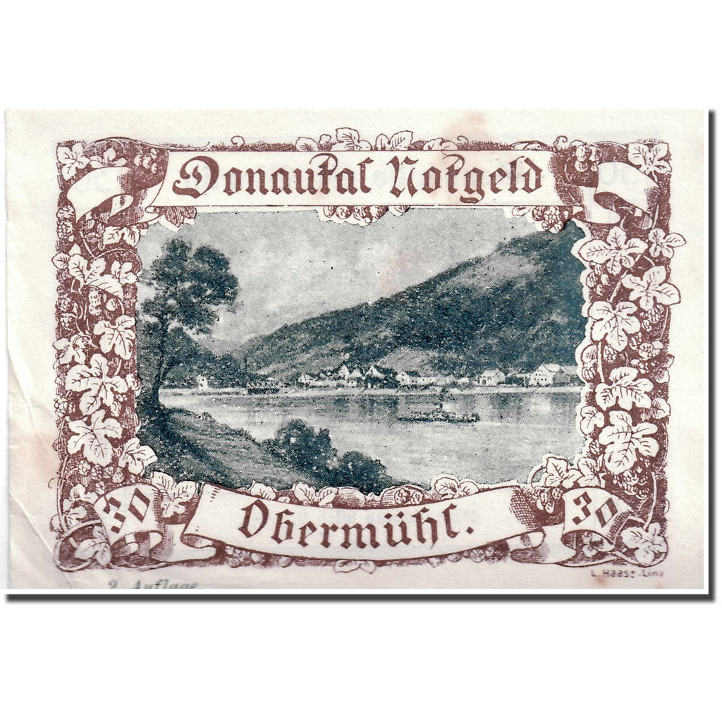 Banknote, Austria, Donautalnotgeld O.Ö. der Gemeinden, 30 Heller, paysage