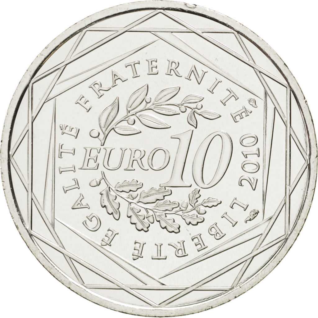 FRANCE, 10 Euro, 2010, Paris, KM #1647, MS(63), Silver, 29, 10.00