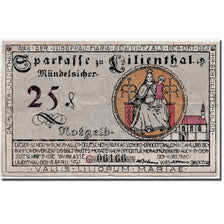 Banknote, Germany, Lilienthal, 25 Pfennig, personnage, 1921, 1921-03-15