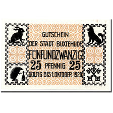Banknote, Germany, Buxtehude, 25 Pfennig, Animaux, O.D, UNC(63), Mehl:B108.1