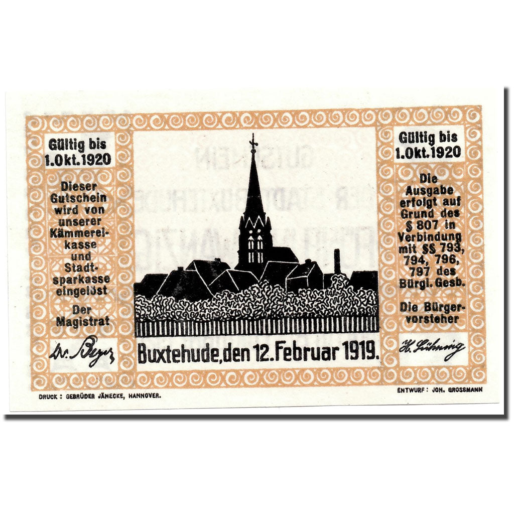 Banknote, Germany, Buxtehude, 25 Pfennig, Animaux, O.D, UNC(63), Mehl:B108.1
