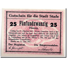 Banknote, Germany, Stade, 25 Pfennig, graphique, 1918, 1918-10-01, UNC(63)