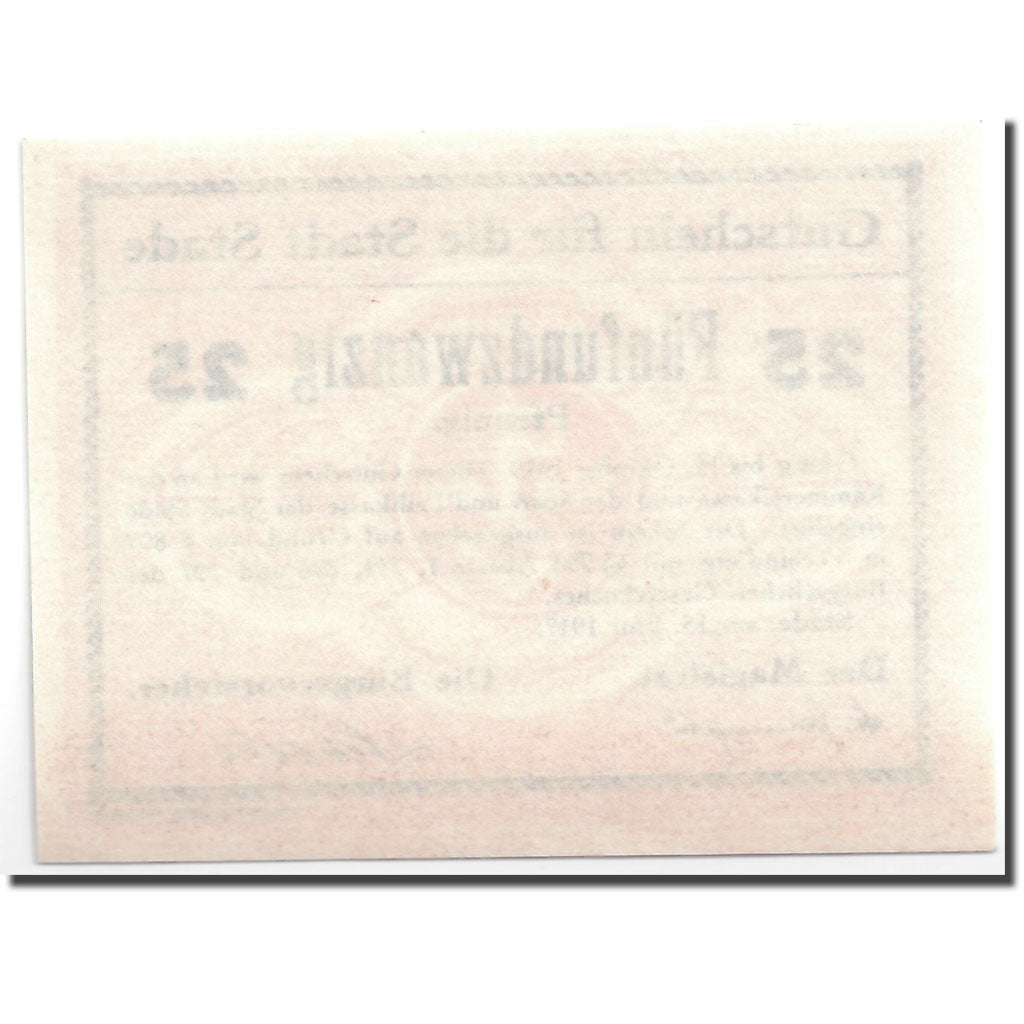 Banknote, Germany, Stade, 25 Pfennig, graphique, 1918, 1918-10-01, UNC(63)