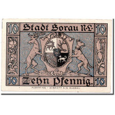 Banknote, Germany, Sorau .NL, 10 Pfennig, Ecusson, 1921, 1921-03-01, UNC(63)