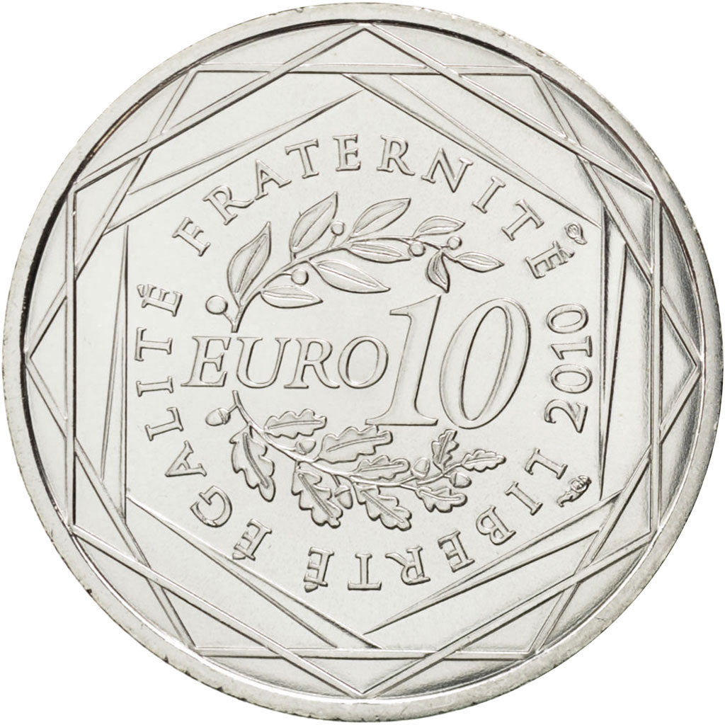 FRANCE, 10 Euro, 2010, Paris, KM #1667, MS(63), Silver, 29, 10.00