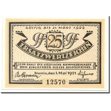Banknote, Germany, Stettin, 25 Pfennig, Port, 1921, 1921-05-01, UNC(63)
